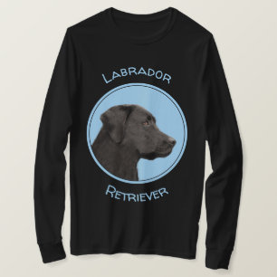 Camiseta Labrador recuperador pintura negra original de per
