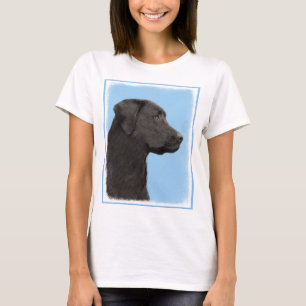 Camiseta Labrador recuperador pintura negra original de per
