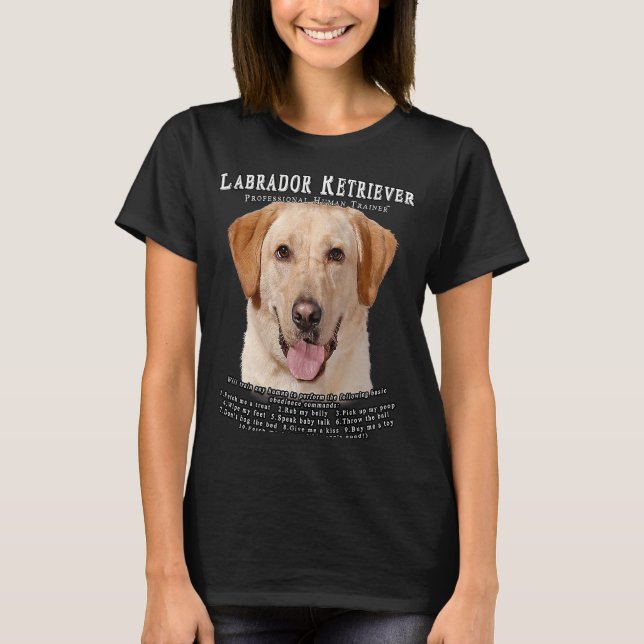 Camiseta Labrador recuperador propietario amarillo entrenad (Anverso)