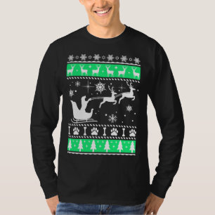 Camiseta Labrador recuperador viajando en Navidades Sleigh