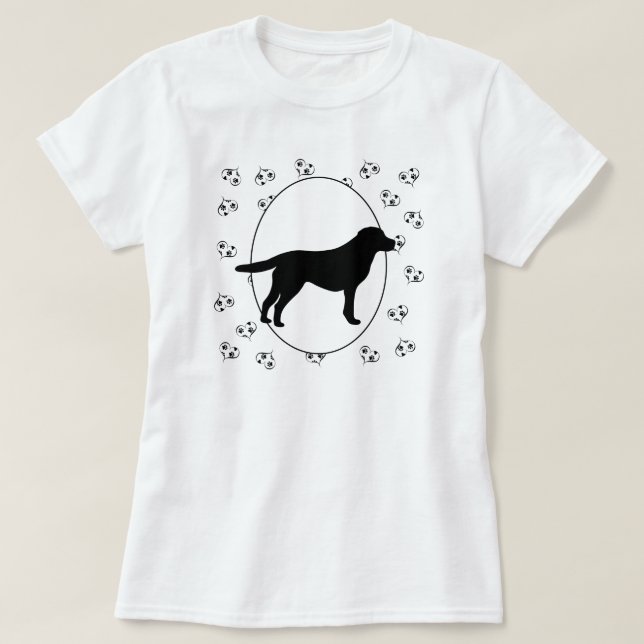 Camiseta Labrador Recuperar corazones y huellas (Diseño del anverso)