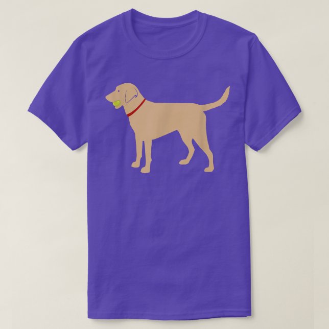 Camiseta Labrador Recuperer Fetch, Ball Amarillo de Juego d (Diseño del anverso)