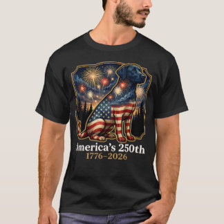Camiseta Labrador Retriever 4 De Julio 250 De América