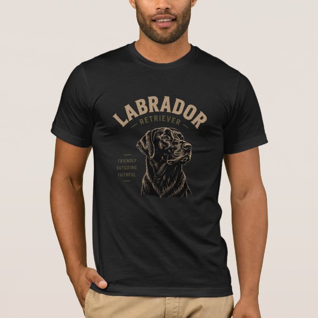 Camiseta Labrador Retriever amigable (Anverso)