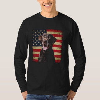 Camiseta Labrador Retriever Bandera Americana 4 de Julio Pa