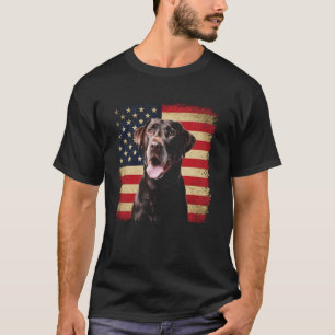 Camiseta Labrador Retriever Bandera Americana 4 de Julio Pa