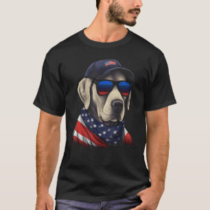 Camiseta Labrador Retriever Bandera Americana USA Tee 4 de