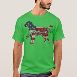 Camiseta Labrador Retriever Bandera de EE. UU. 4 de Julio P