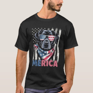 Camiseta Labrador Retriever bandera de EE. UU. Merica perro