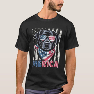Camiseta Labrador Retriever bandera de EE. UU. Merica perro