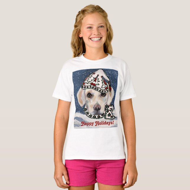 CAMISETA LABRADOR RETRIEVER BLANCO (Anverso completo)