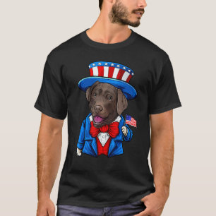 Camiseta Labrador Retriever Chocolate 4 de Julio