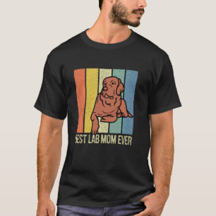Camiseta Labrador Retriever Chocolate Lab Mamá Retro Combin