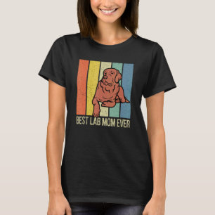 Camiseta Labrador Retriever Chocolate Lab Mamá Retro Combin