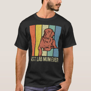 Camiseta Labrador Retriever Chocolate Lab Mum Retro Matchin