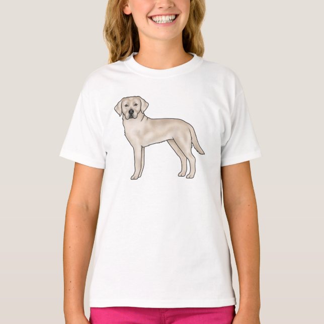 Camiseta Labrador Retriever crema Arte de perro labrador de (Anverso)