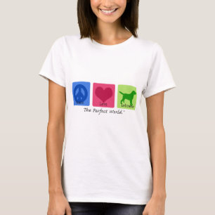 Camiseta Labrador retriever del amor de la paz