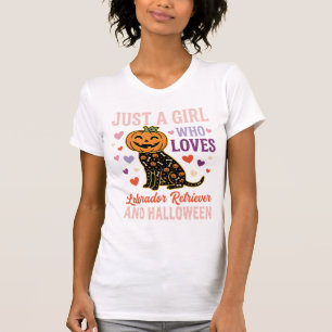Camiseta Labrador Retriever Divertido de Halloween Calabaza