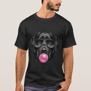 Camiseta Labrador Retriever Divertido Soplando Chicle Cool