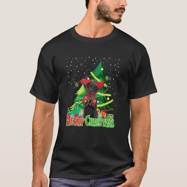 Camiseta Labrador Retriever Gorro de Bufón Santa Perro Navi (Anverso)