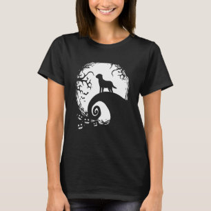 Camiseta Labrador Retriever Halloween Bajo La Luz De La Lun