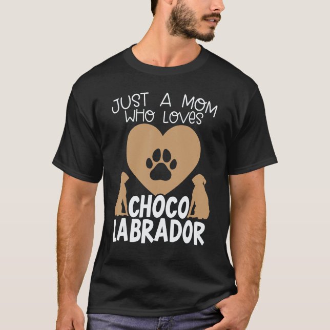 Camiseta Labrador Retriever Mamá Lab de Chocolate (Anverso)