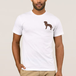 Camiseta Labrador Retriever marrón único perro labrador de 