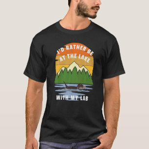Camiseta Labrador Retriever negro divertido Lab Mamá Papá P