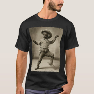 Camiseta Labrador Retriever Negro Perro Divertido Vaquero