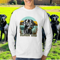 Labrador Retriever Negro Texto Vintage