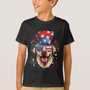 Camiseta Labrador Retriever Patriótico Bandera De Estados U