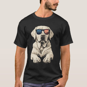Camiseta Labrador Retriever Patriótico Perro Bandera De EE.
