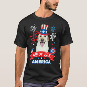 Camiseta Labrador Retriever perro patriótico del 4 de julio