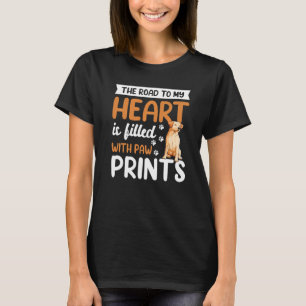 Camiseta Labrador Retriever Road To My Heart Dog Graphic