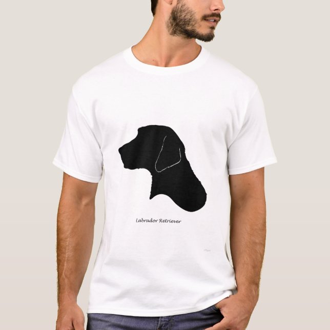 Camiseta Labrador retriever - silueta negra (Anverso)