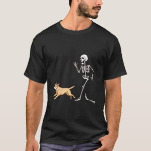 Camiseta Labrador Retriever y esqueleto divertidos de Hallo