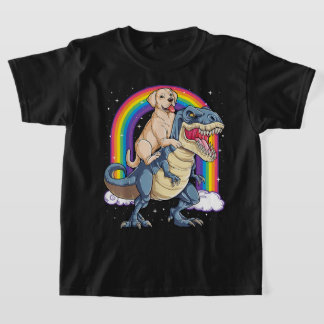 Camiseta Labrador Riding Dinosaur T-rex Regalos Niños