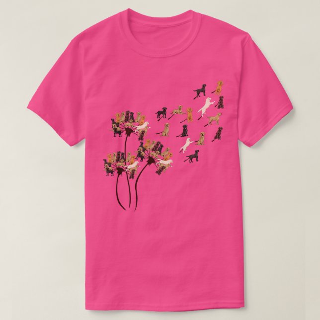 Camiseta Labrador Shirt Dandelion Labrador Lover (Diseño del anverso)
