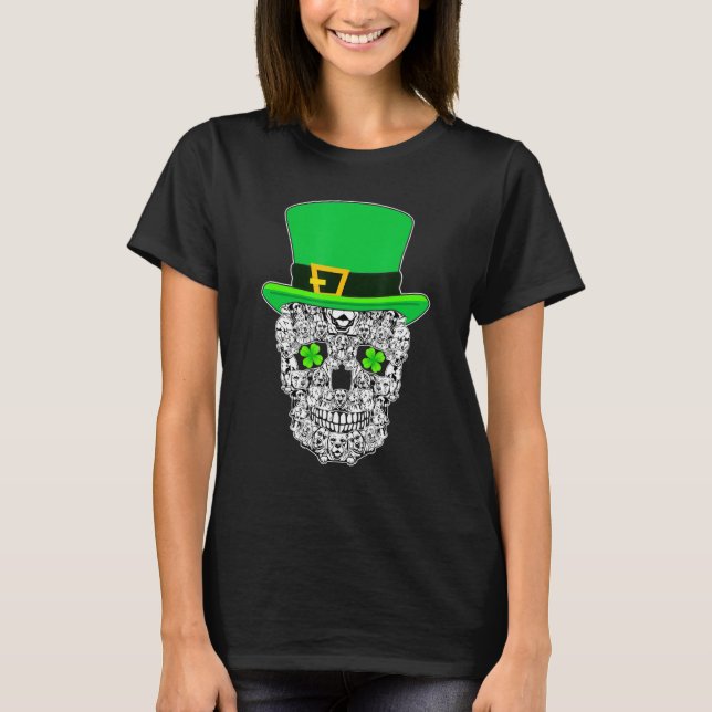 Camiseta Labrador Skull Dog St Patricks Day (Anverso)