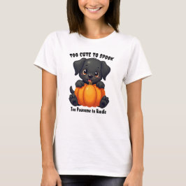 Camiseta Labrador sosteniendo una calabaza, halloween