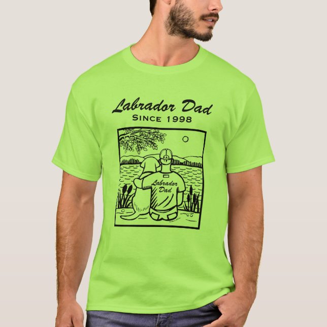 Camiseta Labrador y papá (Anverso)