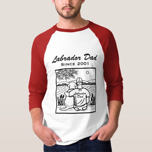 Camiseta Labrador y papá (Anverso)