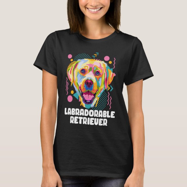 Camiseta Labradorable Retriever Animal Pun  Animal Meme Hum (Anverso)