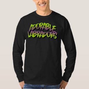 Camiseta Labradors Adorables Neon Graffiti