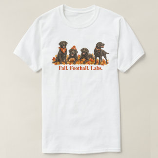 Camiseta Labs de fútbol de otoño Labs negro de otoño Perro