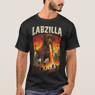 Camiseta Labzilla Labrador Retriever gigante de chocolate P