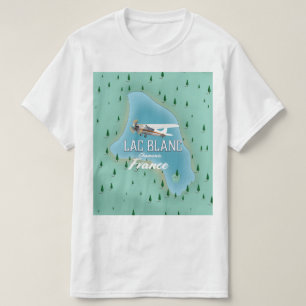 Camiseta Lac Blanc,Chamonix, mapa de Francia