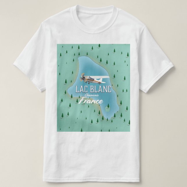 Camiseta Lac Blanc,Chamonix, mapa de Francia (Diseño del anverso)