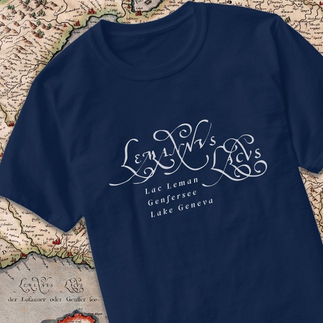 Camiseta Lac Leman Vintage Latin Textos (Subido por el creador)