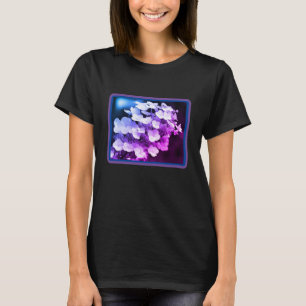 Camiseta Lacecap Hydrangea Tintado Blanco Y Negro